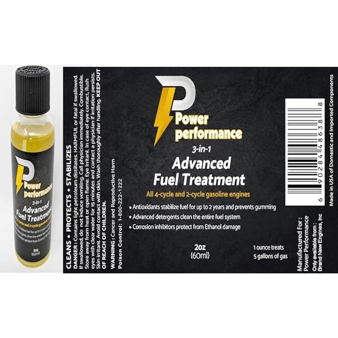 Power Performance 3-IN-1 ADVANCED FUEL TREATMENT 2OZ BOTTLE - Image 2